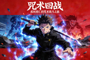 动漫《咒术回战》海报 - 虎杖悠仁的咒术战斗之旅